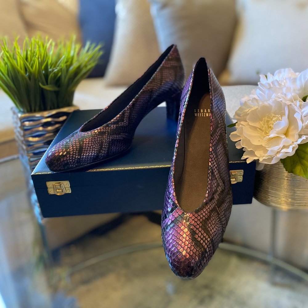 Stuart Weitzman Snakeskin Look Pump